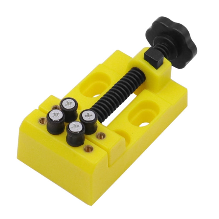 Eight-Hole Mini Flat Bench Vise Bodhi Beads Walnut Fixture — Orange