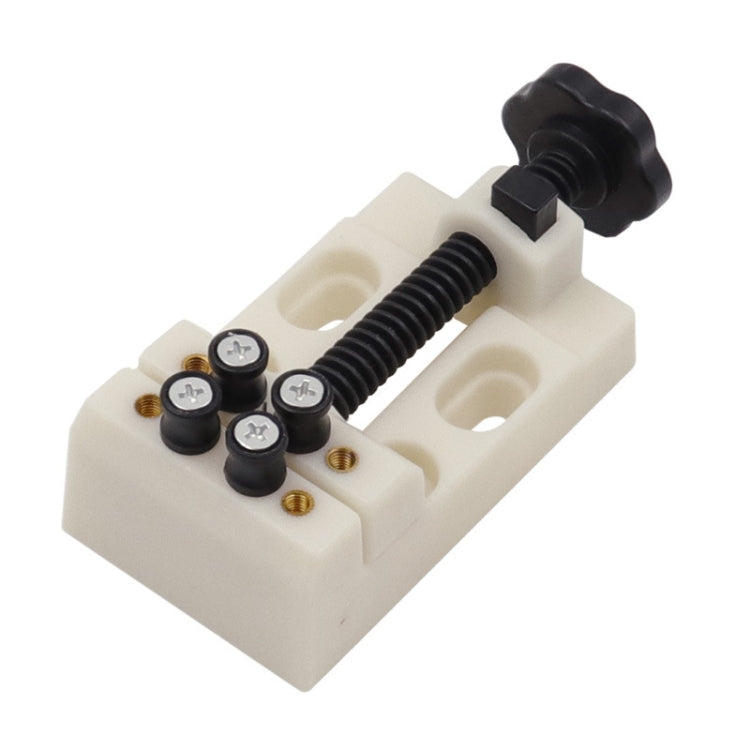 Eight-Hole Mini Flat Bench Vise Bodhi Beads Walnut Fixture — Red