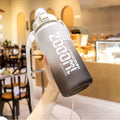 Frosted Gradient Color Large-Capacity Sports Water Cup Outdoor Portable Straw Water Bottle