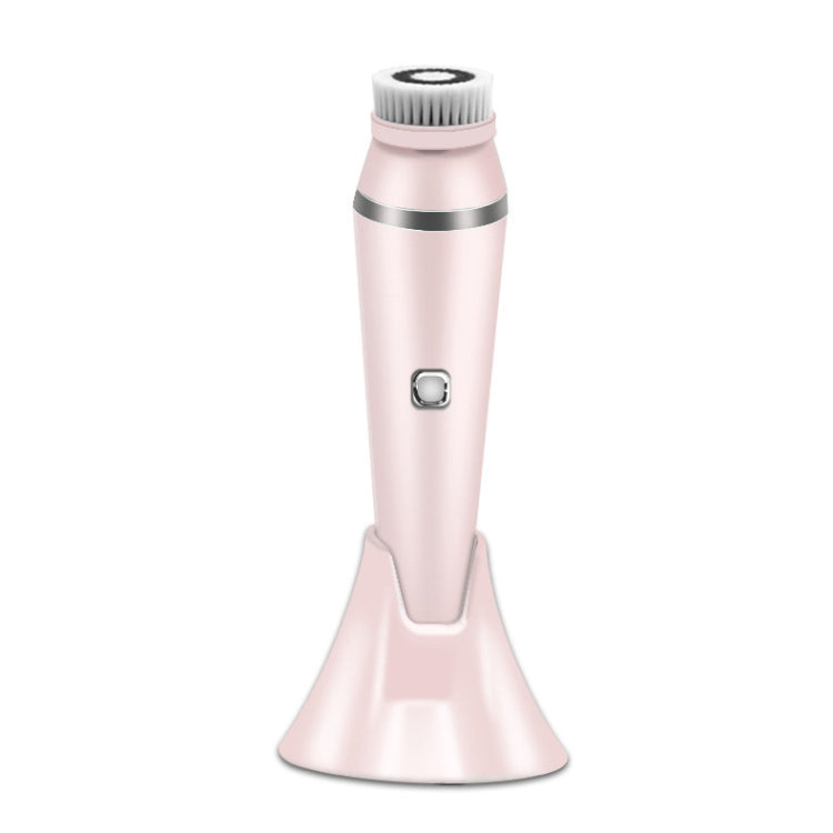 SK0306B 4-In-1 Electric Facial Cleansing Brush To Clean Pores And Blackheads Makeup Remover Brush Waterproof Silicone Cleansing Instrument — White