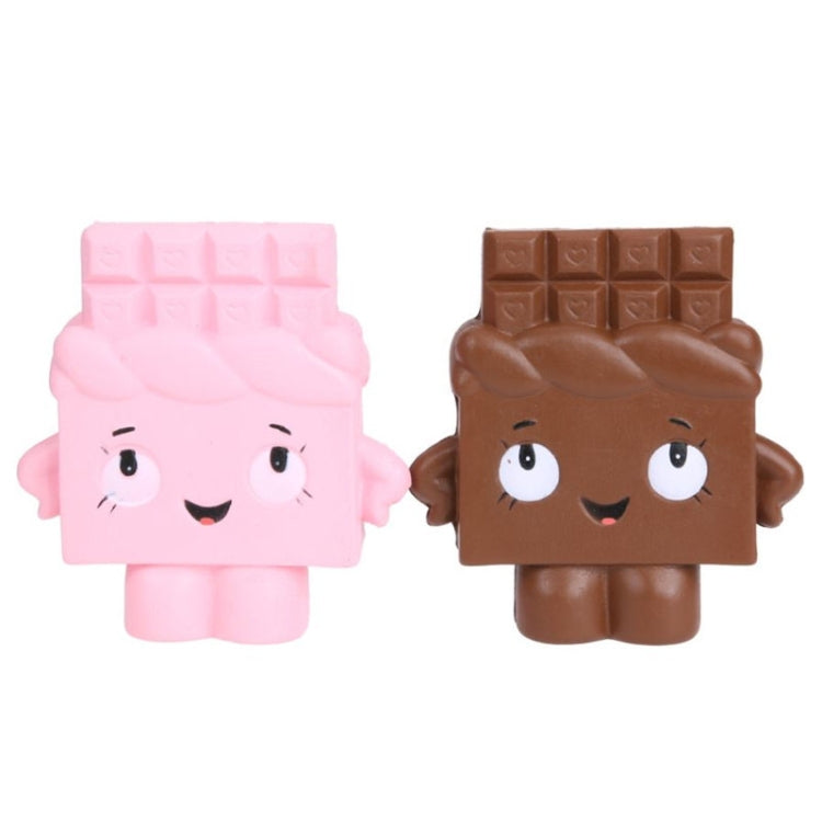 2 PCS TTPU1225 Slow Rebound Cartoon Cute Chocolate Decompression Toy — Brown