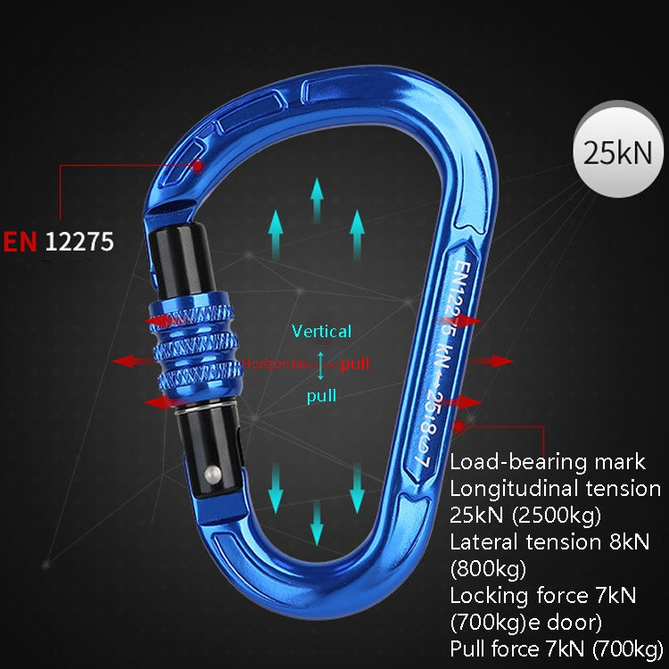 XINDA XD-8123N Outdoor Climbing Equipment Fast Hanging Buckle Carabiner Pear Main Lock HMS Safety Buckle