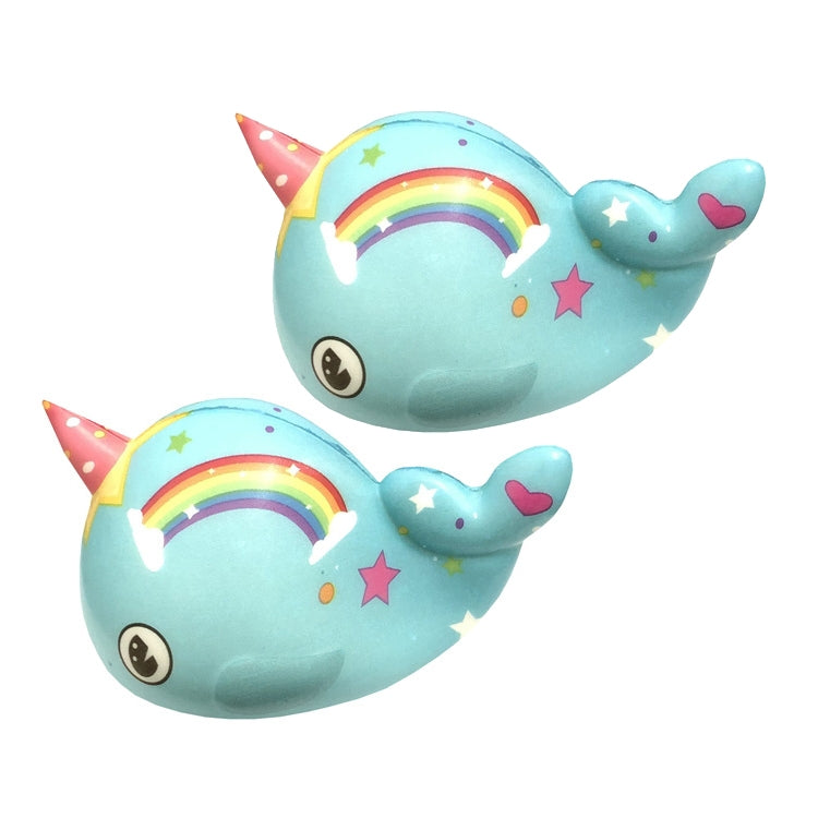 2 PCS TTPU1210 Color Printing Whale Slow Rebound Decompression Toy — Pink