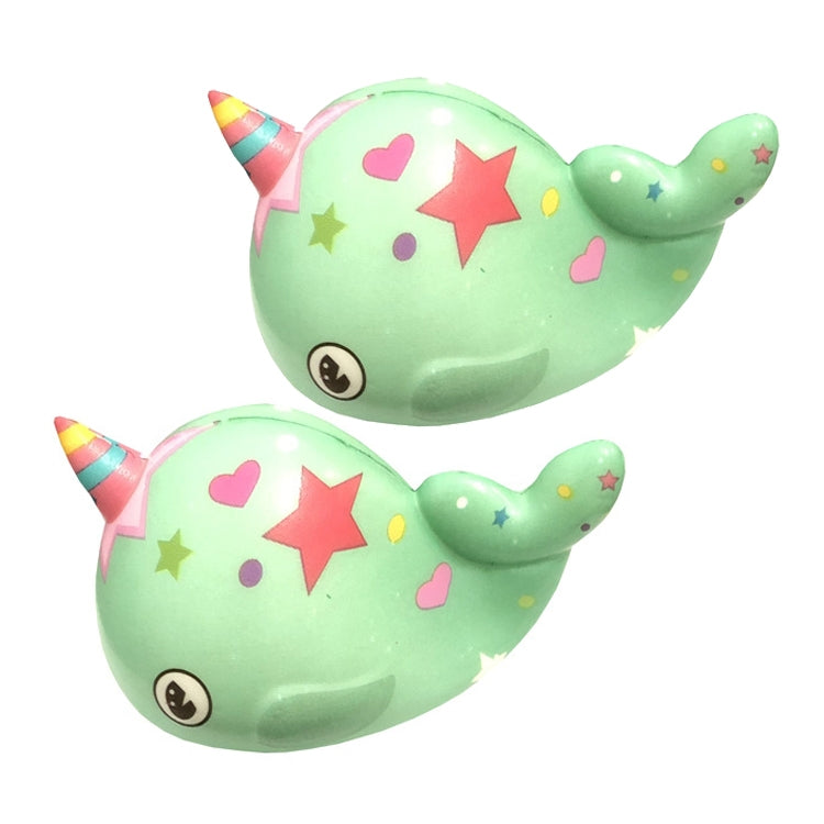 2 PCS TTPU1210 Color Printing Whale Slow Rebound Decompression Toy — Purple