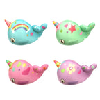 2 PCS TTPU1210 Color Printing Whale Slow Rebound Decompression Toy — Green