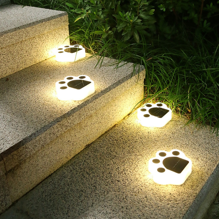 Bear Paw Outdoor Solar LED Courtyard Buried Light — White Light