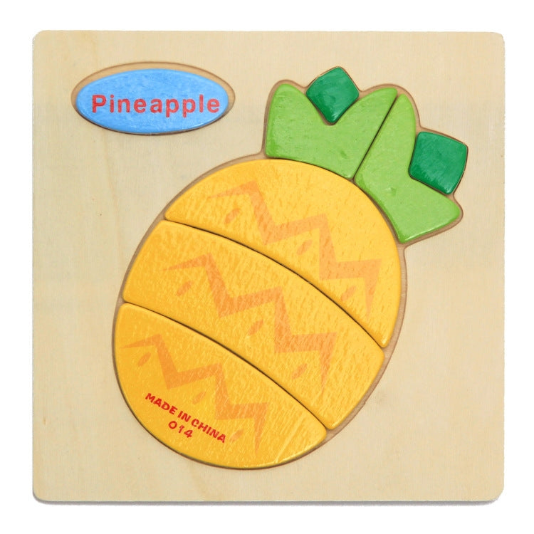 Children Educational Toy Wooden Cartoon Jigsaw Puzzle — Cherry
