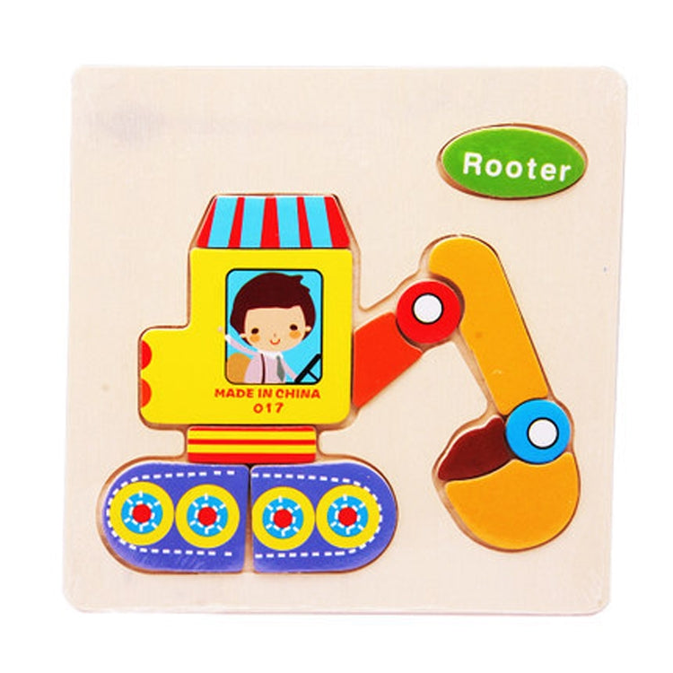 Children Educational Toy Wooden Cartoon Jigsaw Puzzle — Truck