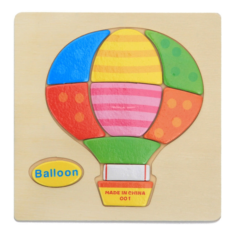 Children Educational Toy Wooden Cartoon Jigsaw Puzzle — Excavator