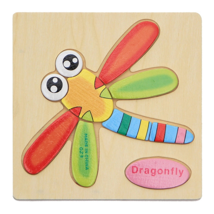 Children Educational Toy Wooden Cartoon Jigsaw Puzzle — Helium Balloon