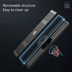 8x30cm Large Displacement Deodorant Straight Rectangular All Copper Floor Drain — view 6