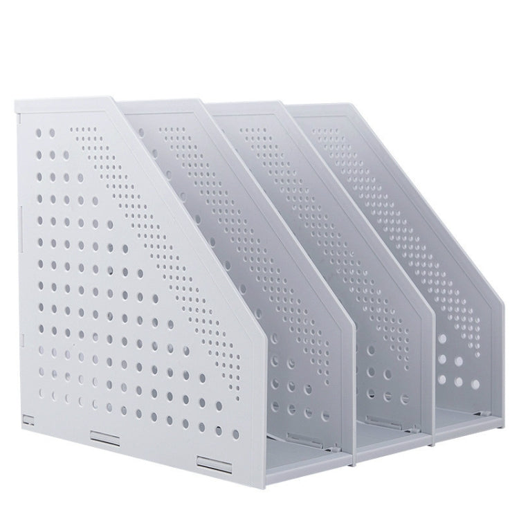 Deli 78995 Three-Compartment File Rack Foldable Desktop Storage Book Stand