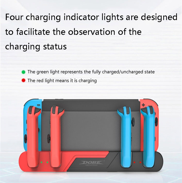 DOBE TNS-0122 4 In 1 Gamepad Charging Dock For Switch OLED