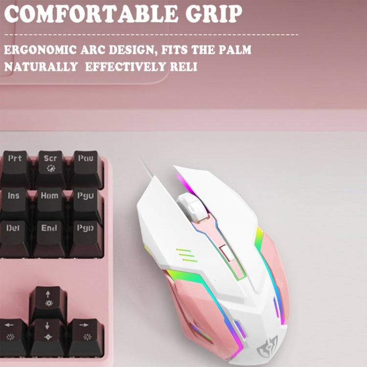 Shipadoo LD-122 4 in 1 Girly Glowing Keyboard + Mouse + Earphone + Mouse Pad Set