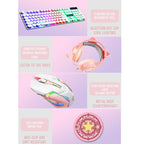 Shipadoo LD-122 4 in 1 Girly Glowing Keyboard + Mouse + Earphone + Mouse Pad Set