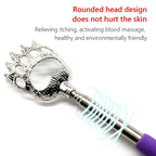 Bear Claw Shape Stainless Steel Telescopic Massage Scratcher, Random Color Delivery
