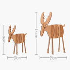 2 PCS Christmas Decorations Wooden DIY Elk Decorations Children Creative Gifts Desktop Decoration — view 7