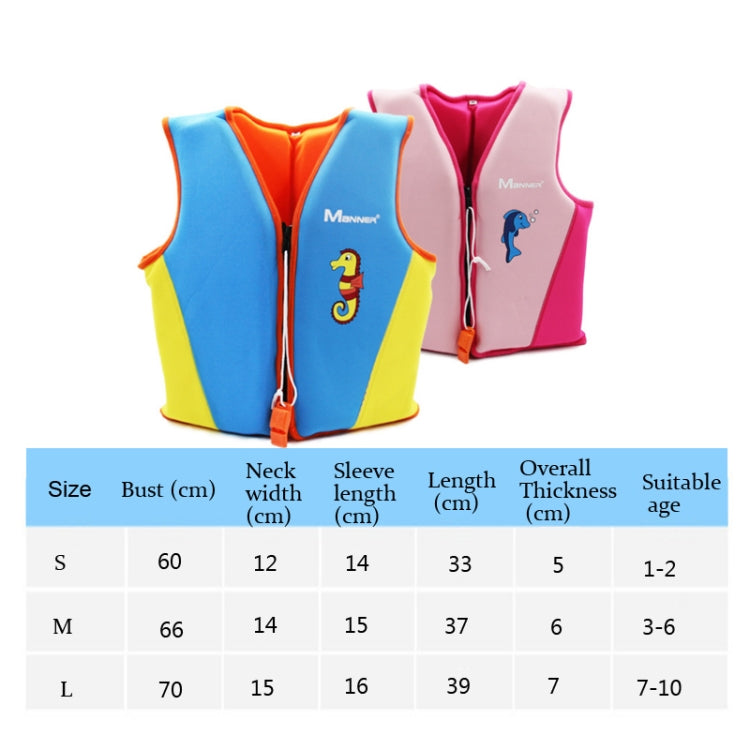 Manner QP2003 Children Life Jacket Foam Buoyancy Suit For Swimming
