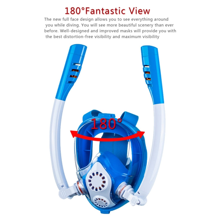 Kids Double Tube Full Dry Silicone Diving Snorkeling Mask Swimming Glasses