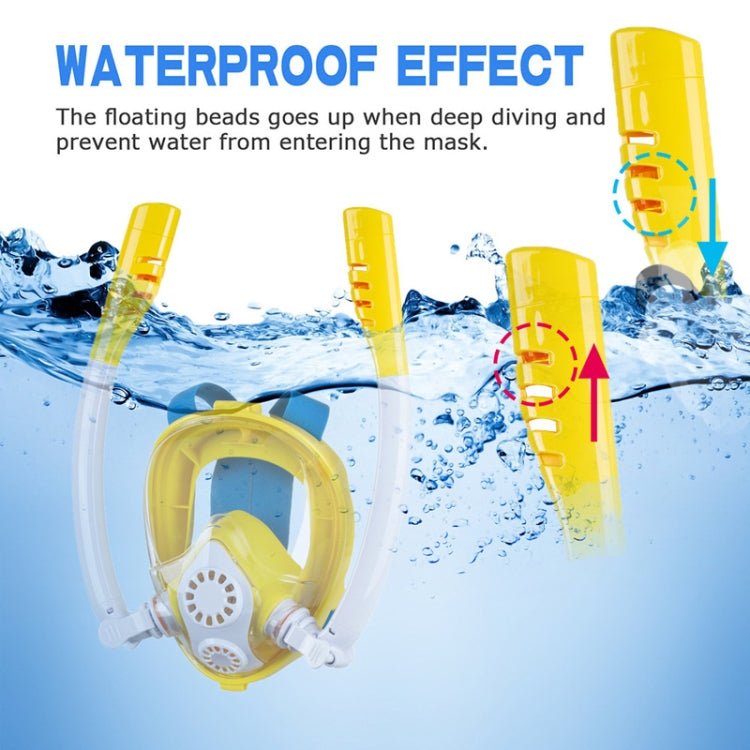 Kids Double Tube Full Dry Silicone Diving Snorkeling Mask Swimming Glasses