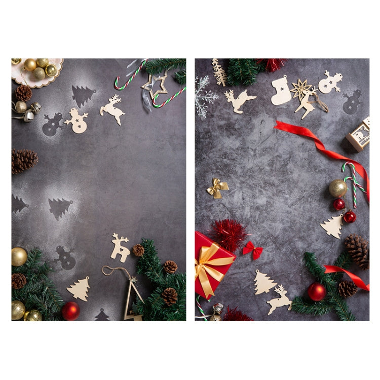 3D Stereo Double-Sided Photography Background Paper — Christmas Gray