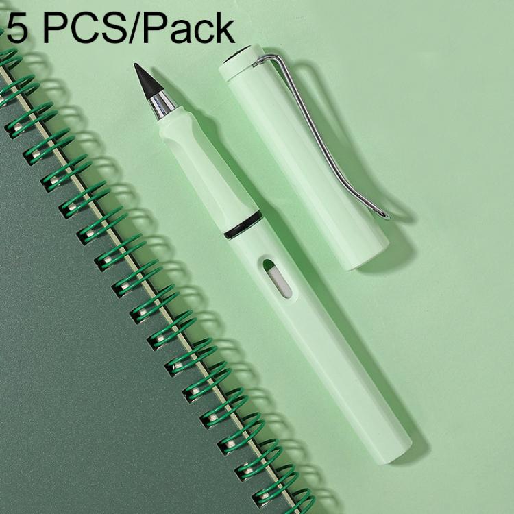 5 PCS No Ink No Need To Sharpen Drawing Sketch Pen Not Easy To Break Erasable HB Writing Pencil — Makaron Green