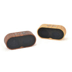 F3 Retro Wood-Grain Mini Bluetooth Speaker Support TF Card — Dark Grain