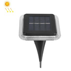 8 LED Solar Outdoor Waterproof Transparent Buried Light — Square-Warm Light