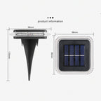 8 LED Solar Outdoor Waterproof Transparent Buried Light — Round-White Light