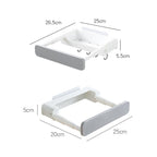 Retractable Washbasin Rack Without Punching Toilet Rack — Without Storage (White Gray)