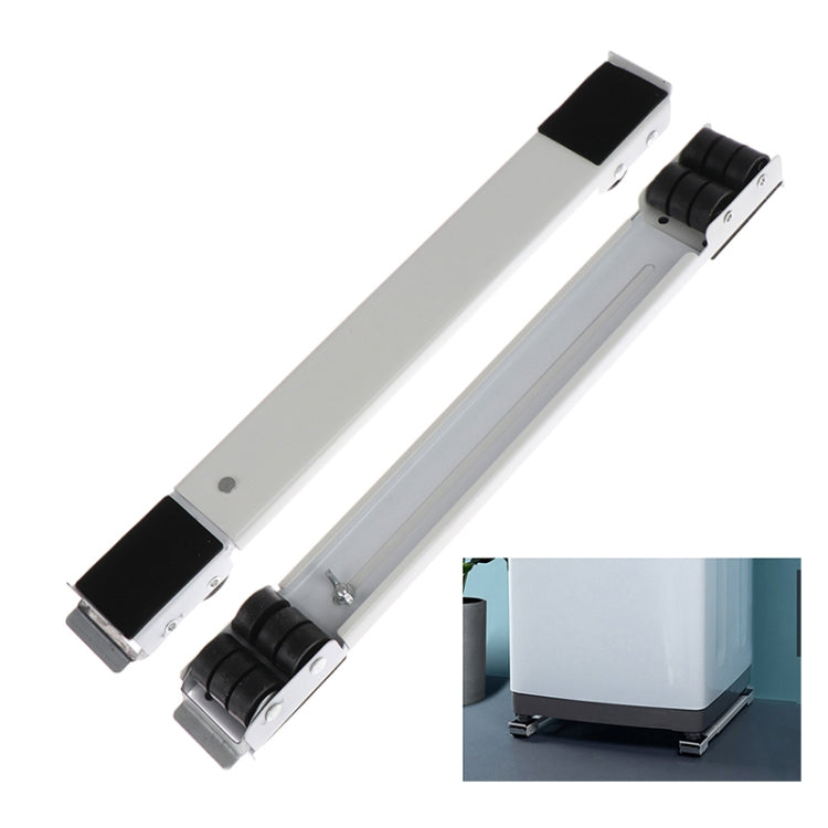 2 PCS Washing Machine Stand Movable Adjustable Refrigerator Base — Washing Machine Stand (Silver)