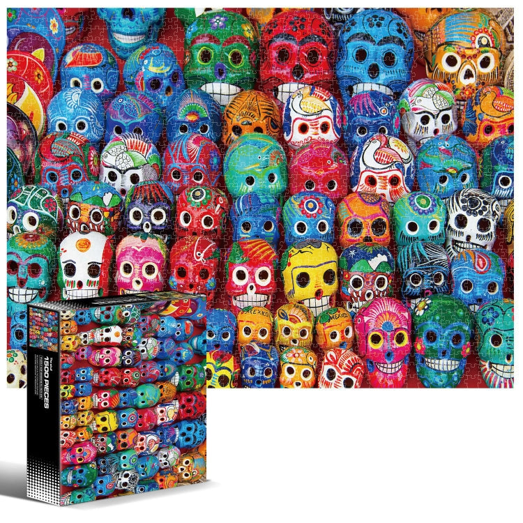 1500 Pieces Irregular Plane Paper Puzzle Jigsaw Toy 80x60cm — Skull Doll