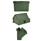 MY-2515 Modular Non-Perforated Indoor Plant Wall Flowerpot — Ink Green