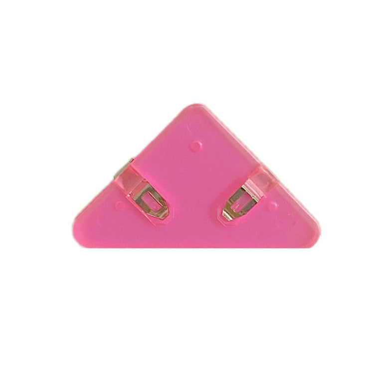 14 PCS Student Test Paper Storage Triangle Book Edge Clip — Transparent Red