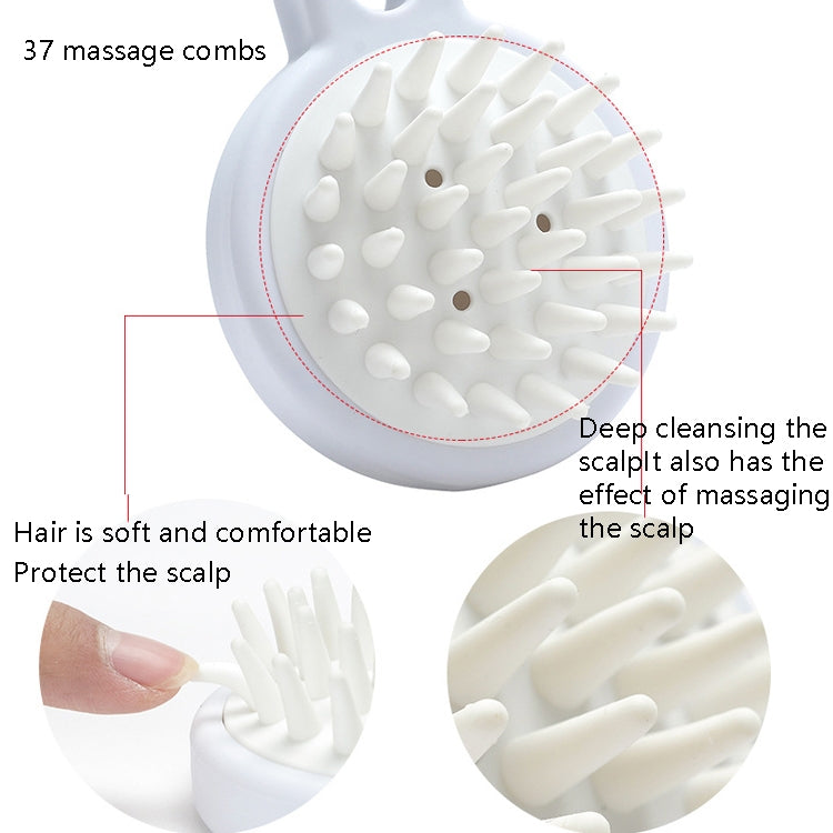 10pcs XTS01 Silicone Soft Teeth Head Shampoo Massage Comb Shampoo Brush — view 4