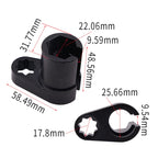 22mm Car Oxygen Sensor Sleeve Disassembly Wrench Tool — 1/2 inch Plum Angle Wrench