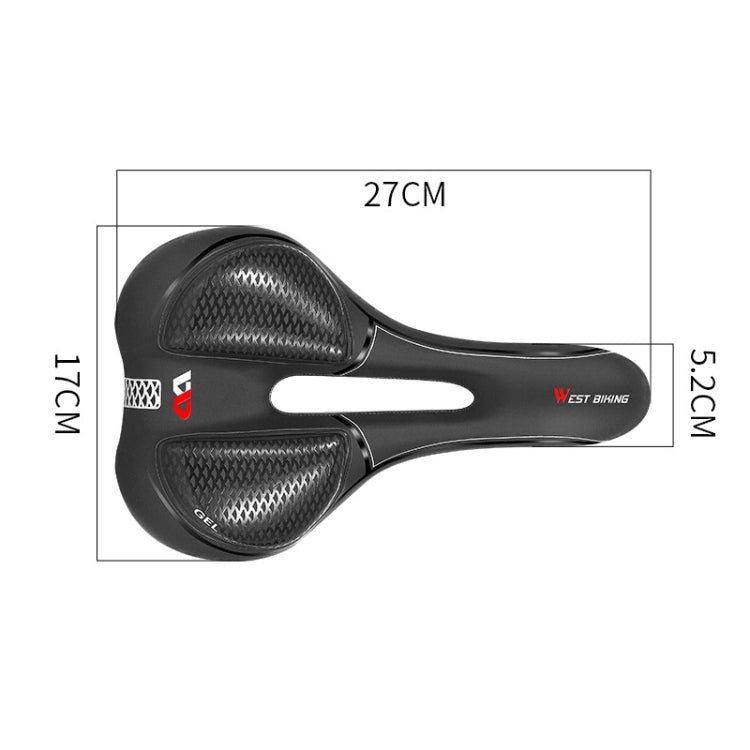 WEST BIKING Bicycle Riding Comfortable Silicone Saddle, Style:
