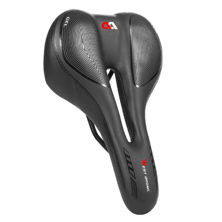 WEST BIKING Bicycle Riding Comfortable Silicone Saddle, Style: — Emergency Ribbon