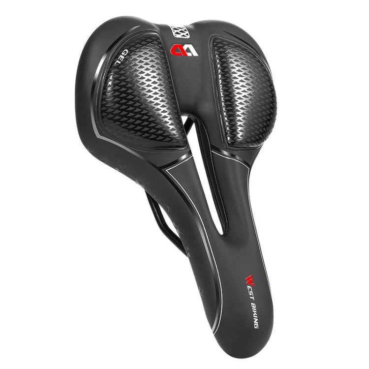 WEST BIKING Bicycle Riding Comfortable Silicone Saddle, Style: — Fish Scale