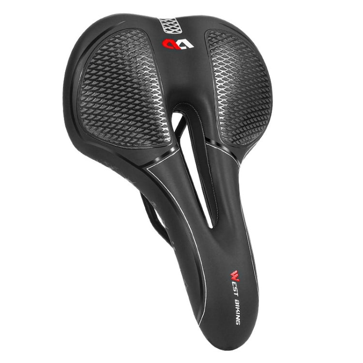 WEST BIKING Bicycle Riding Comfortable Silicone Saddle, Style: — Fish Scale (Sponge)