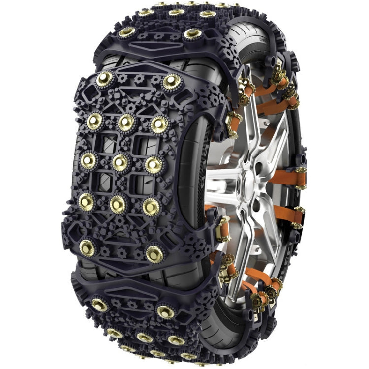 For 175~265cm Snow Emergency Snow Chains For Car SUV General Tires — Yellow 8764A