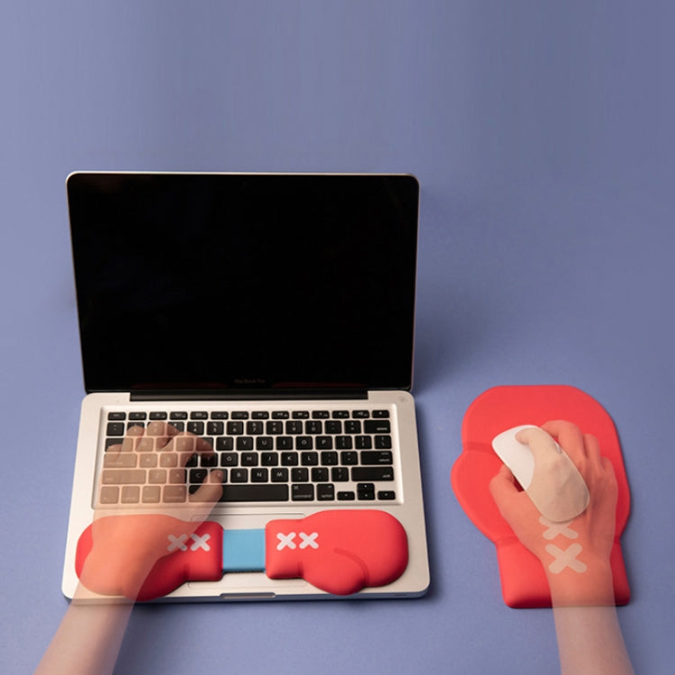 Boxing Gloves Office Silicone Keyboard Mouse Pad
