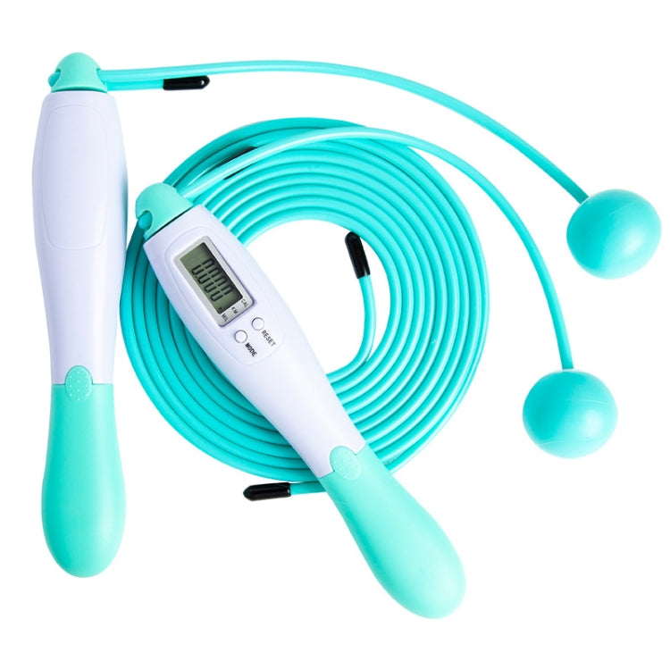 Sport Electronic Counting Wire Skipping Rope, Style: Cordless (Green) — Cordless Ball+Wired Wire Rope (Green)