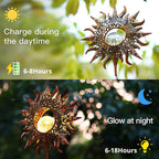 Solar Suspending Iron Wind Chime Lamp — view 6