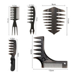 Beard Template Right-Angle Comb Men Retro Back Hair Comb — view 5
