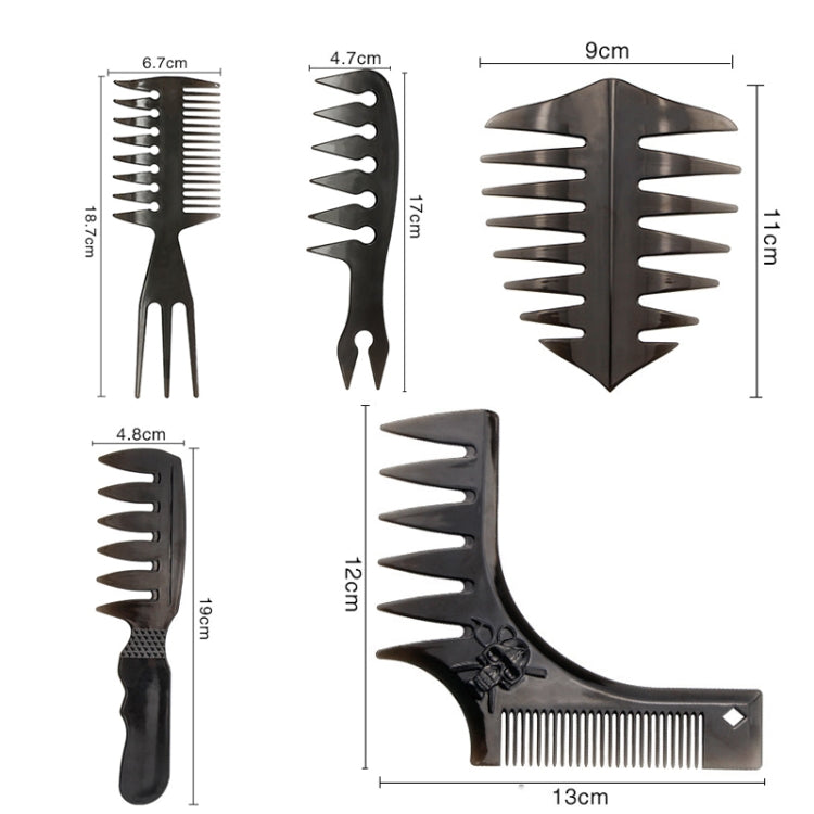 Beard Template Right-Angle Comb Men Retro Back Hair Comb — view 5
