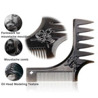 Beard Template Right-Angle Comb Men Retro Back Hair Comb — view 6