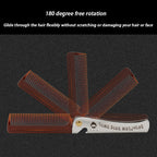 Folding Oil Head Comb Beard Styling Comb — view 6