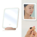 Flydee FD008-1 Portable LED Makeup Mirror With Bracket Wall Hanging Vertical Dual-Use Makeup Mirror
