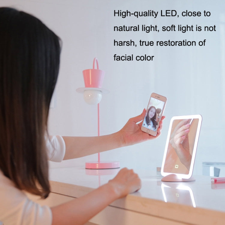 Flydee FD008-1 Portable LED Makeup Mirror With Bracket Wall Hanging Vertical Dual-Use Makeup Mirror